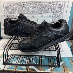 KR Strikeforce Bowling Shoes Men 11.5 Flyer M-030 Black Leather Low Top Lace-Up
